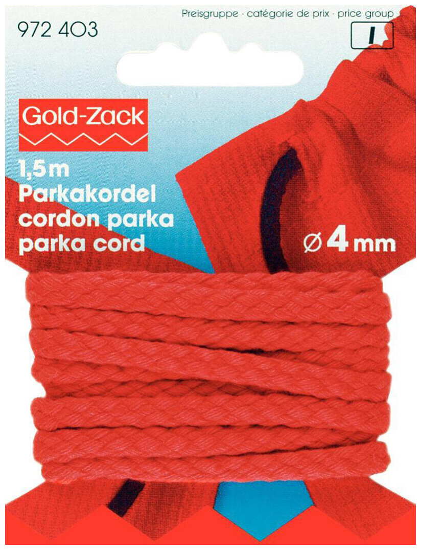 Image of Prym Anorak-und Parkakordel rot 4 mm 1.5 m