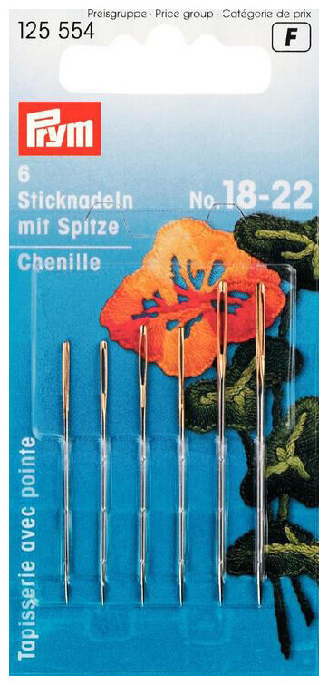 Image of Prym Sticknadeln mit Spitze silber Nr. 18 - 22 6 Stk.