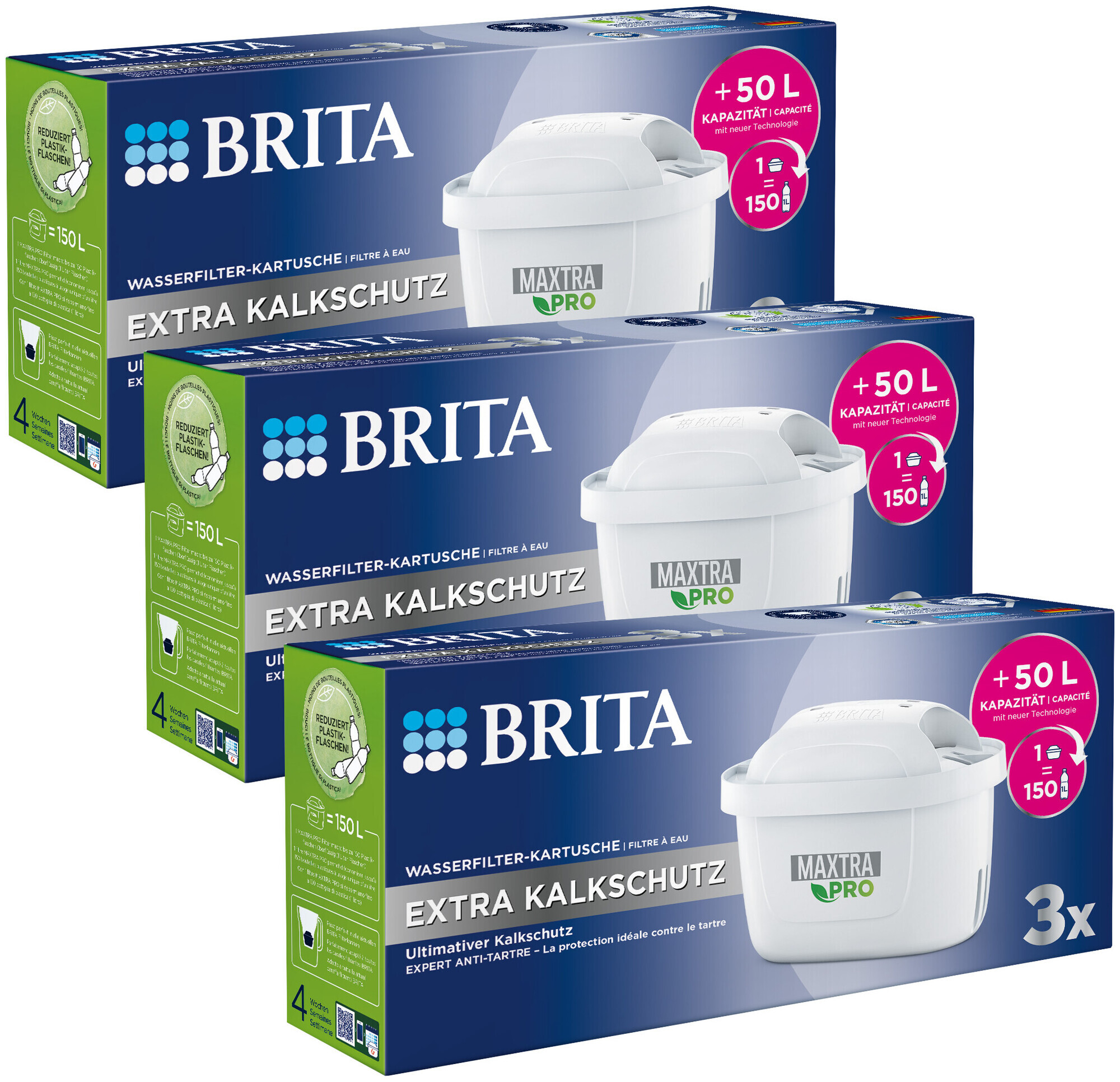 Image of Brita Wasserfilter-Kartusche Maxtra PRO Extra Kalkschutz – Pack 3x3