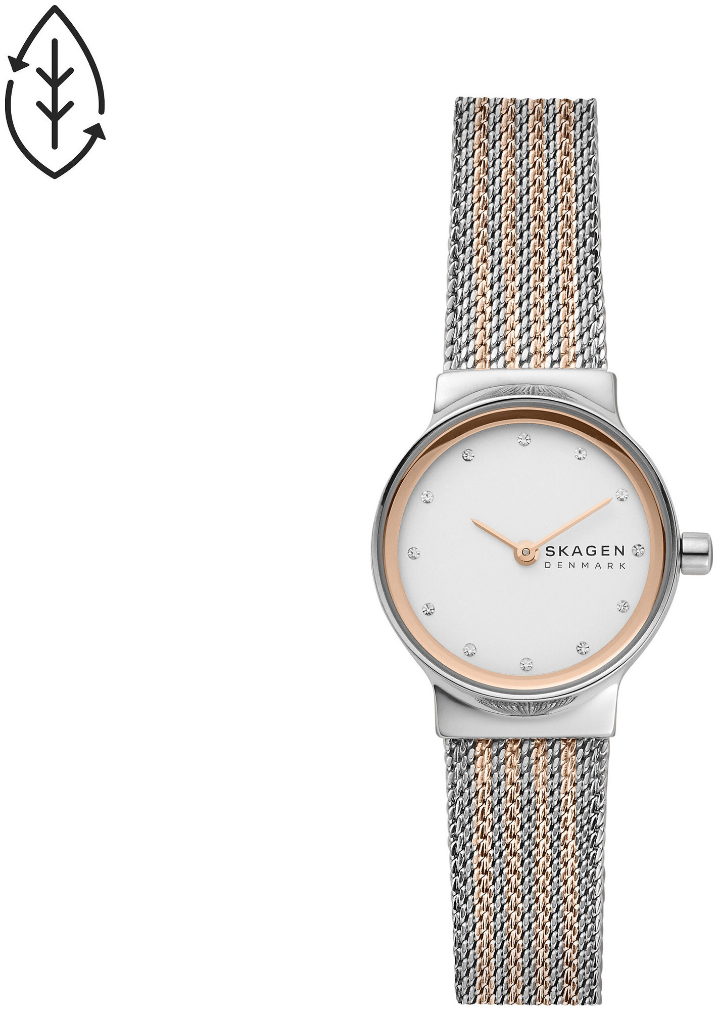 Skagen Uhr Freja Milanaise Edelstahl Bicolor