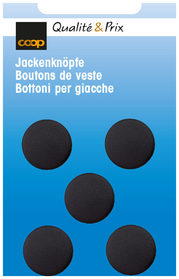 Image of Coop Jackenknopf schwarz 15 mm 5 Stk.