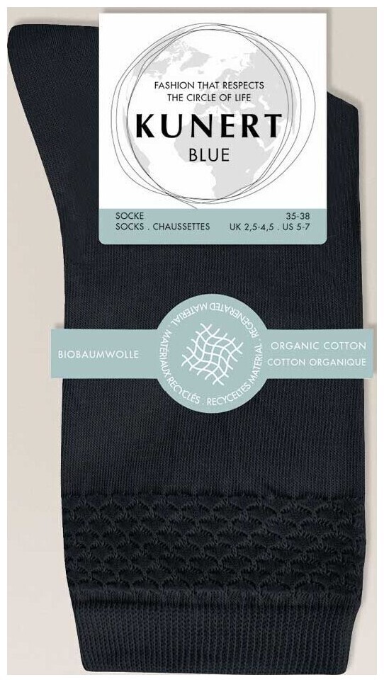 Image of Kunert Blue Damen Strick Socken / Söckchen Black 39/42