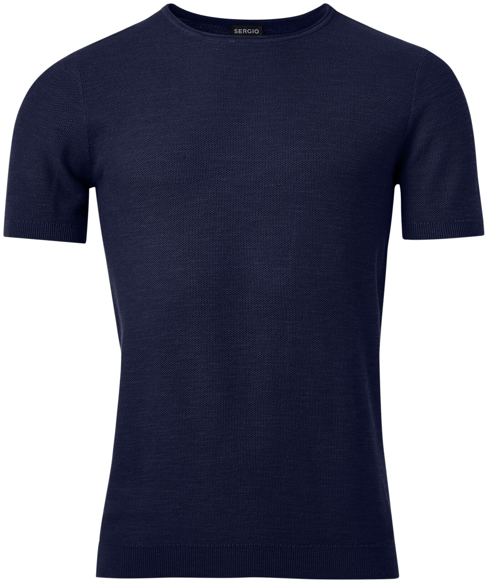 Image of Sergio T-Shirt gestrickt dunkelblau L
