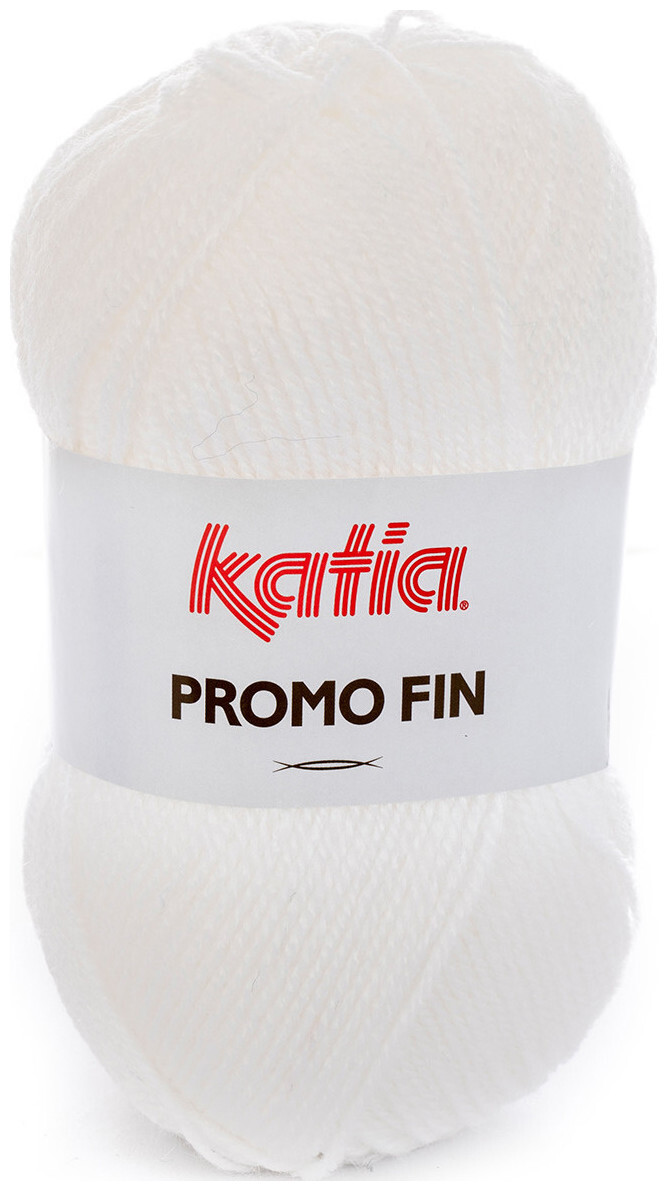 Image of Katia Promo-Fin 0501 Handstrickgarn 100% Acryl weiss 50g