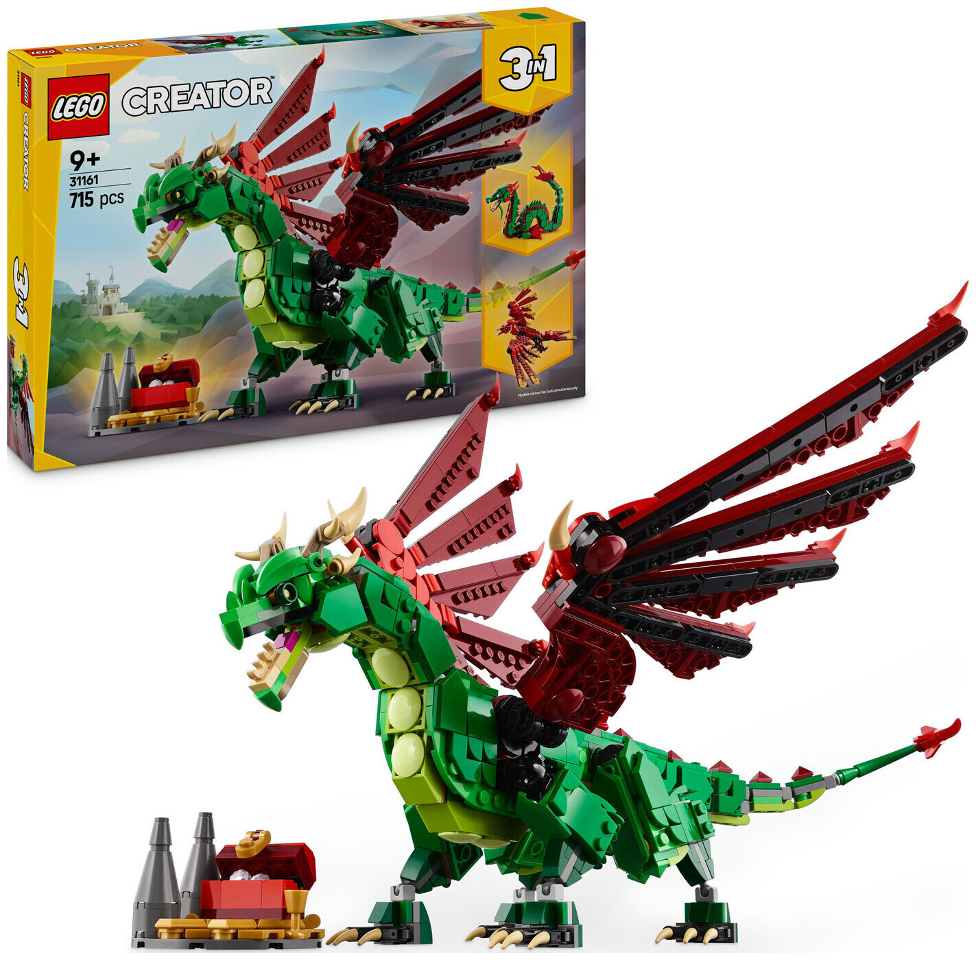 Image of Lego Creator Lego® Creator 31161 3in1 Grüner Drache ab 8 Jahren