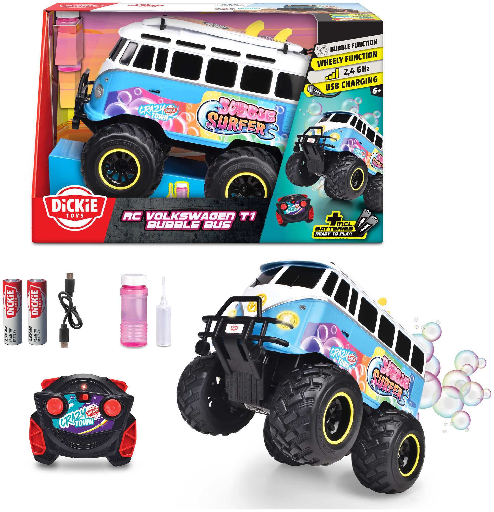 Image of Dickie RC Volkswagen T1 Bubble Bus, RTR