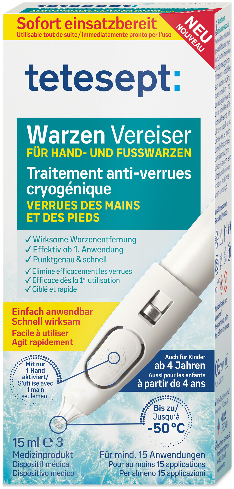 Image of tetesept med foot care Warzen Vereiser 15 ml
