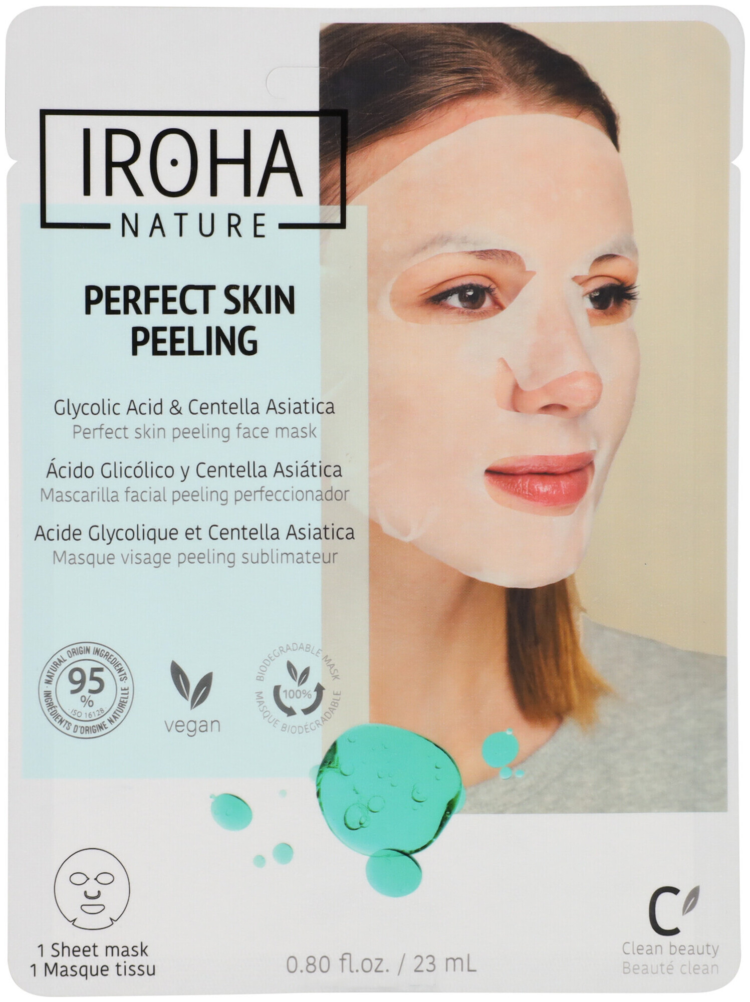 Image of Iroha Tissue Face Mask Peeling Glycolic Acid