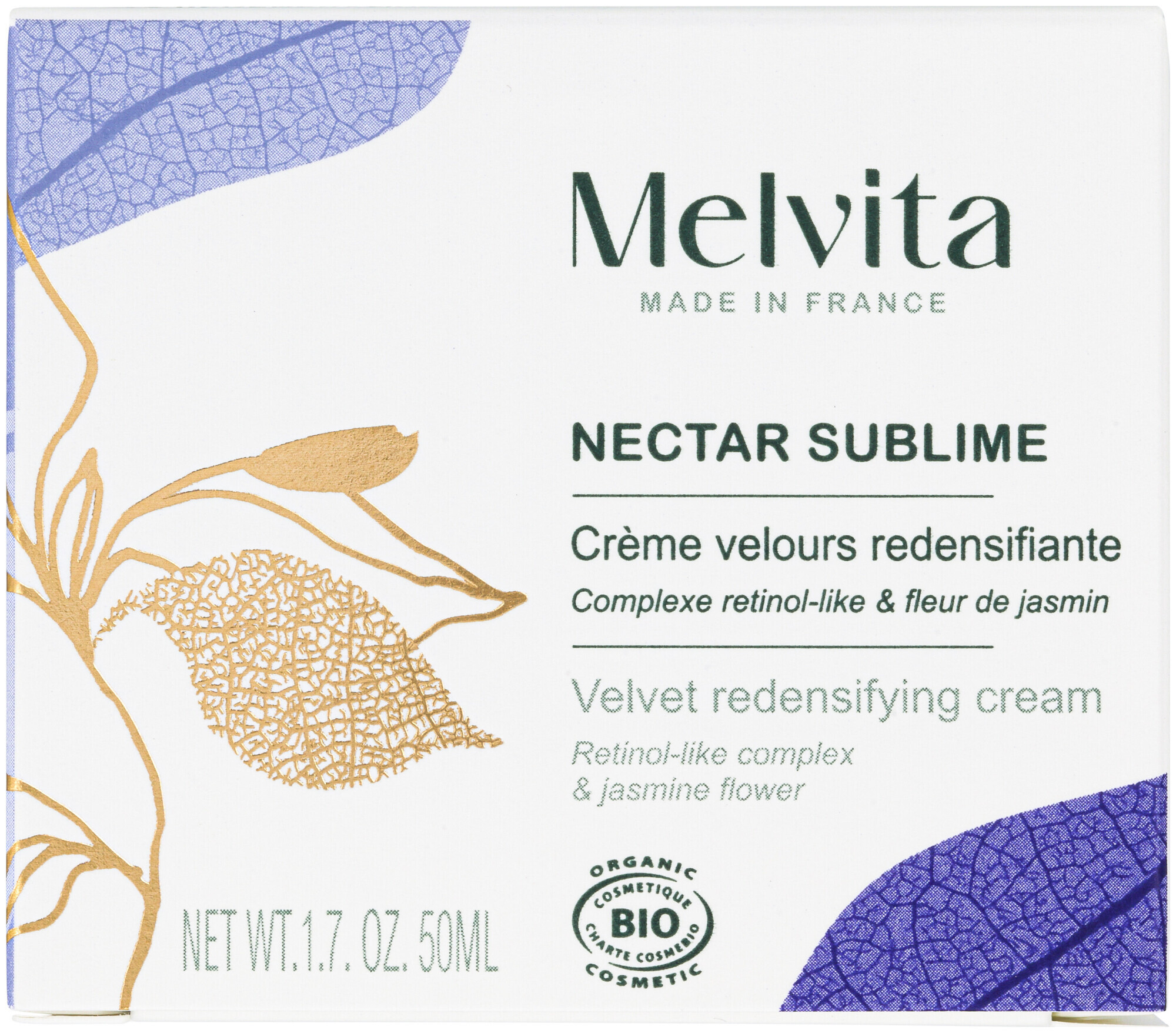 Image of Melvita Nectar Sublime Hautverdichtende Samtcreme Extrakt aus fermentierter Jasminblüte 50ml