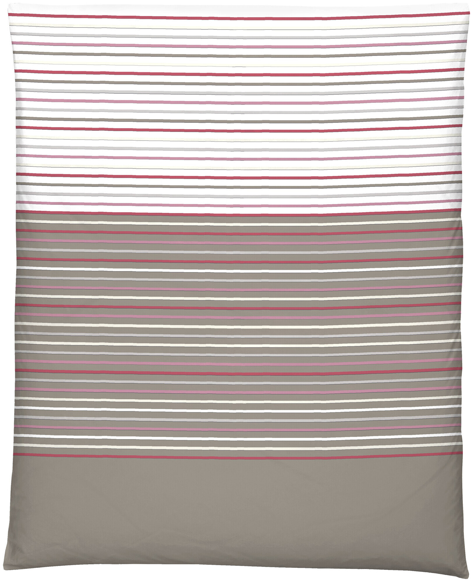 Image of Inhouse Duvet Gots Satin 160x210 Strips taupe