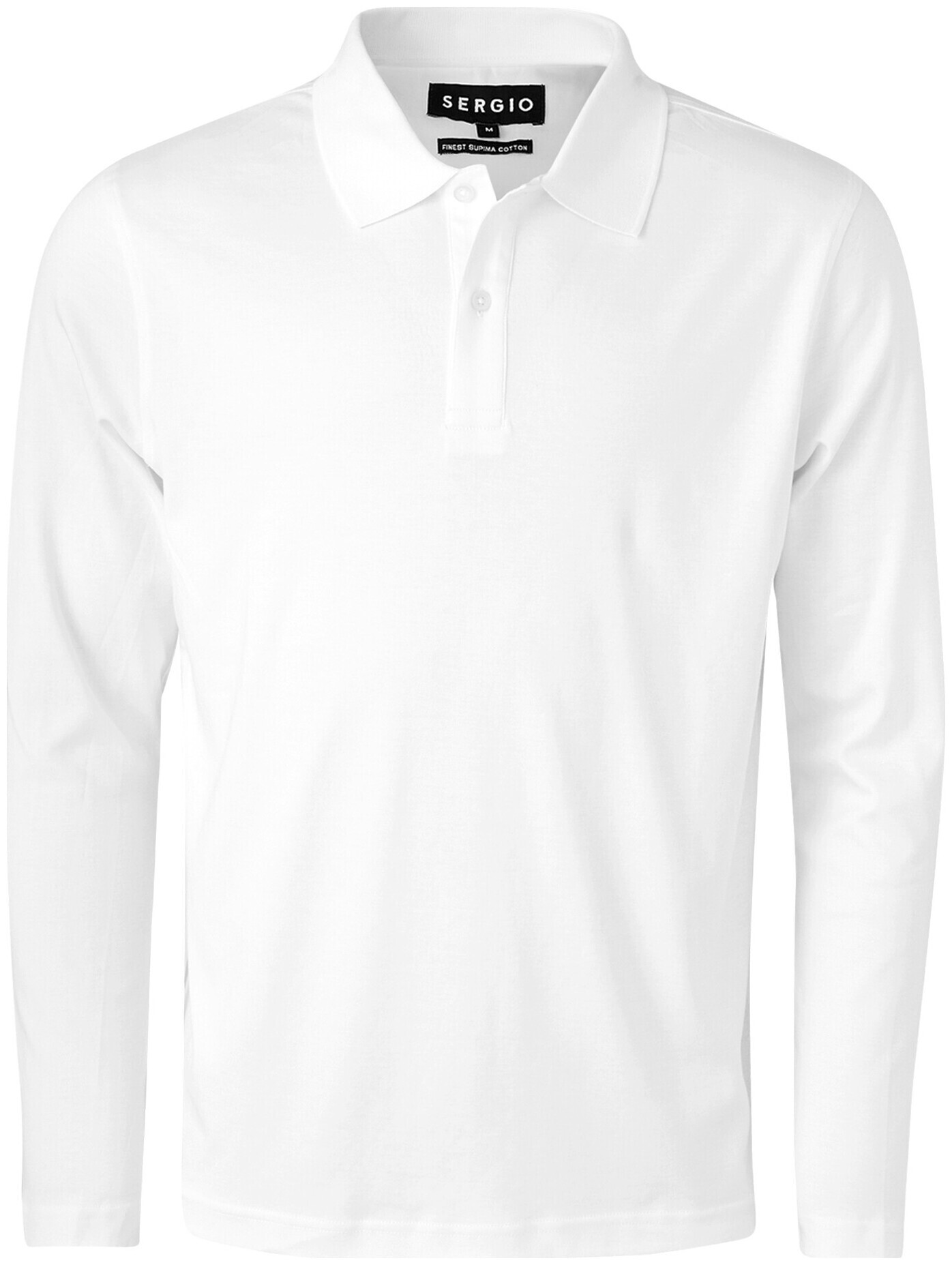 Image of Sergio Poloshirt Langarm weiss S