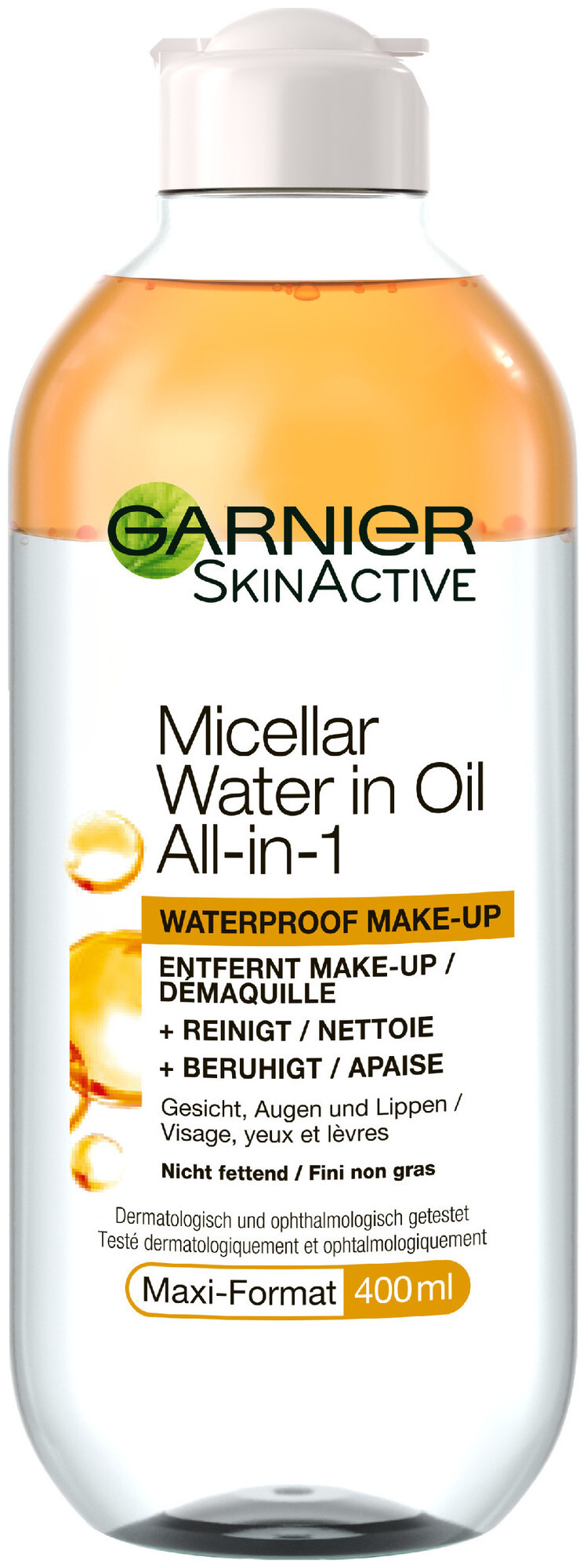 Image of Garnier Mizellen Reinigungswasser Water in Oil All-in-1 Waterproof, 400ml