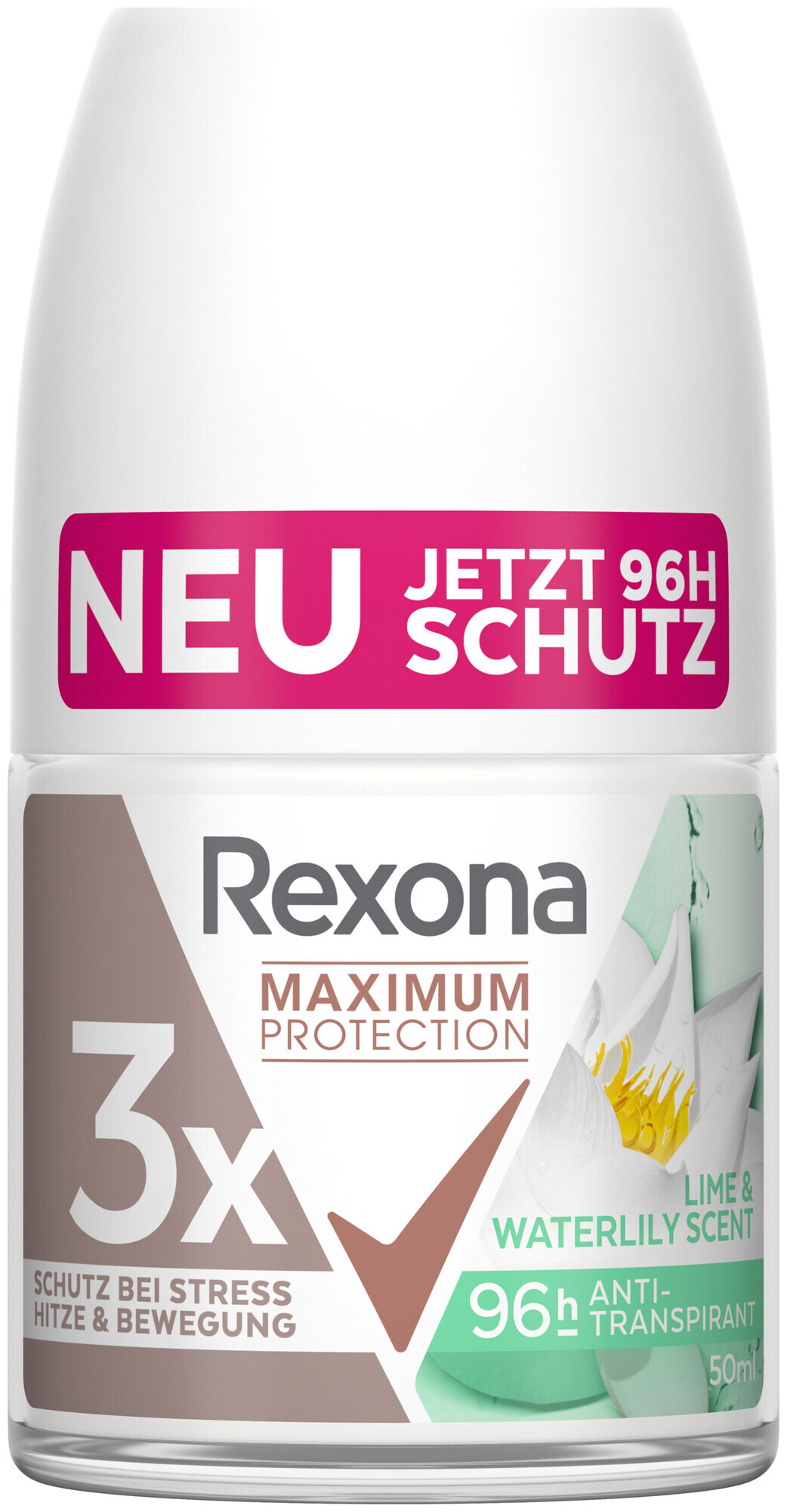 Rexona Maximum Protection Deo Roll-On Anti-Transpirant Lime & Waterlily Scent 50 ml