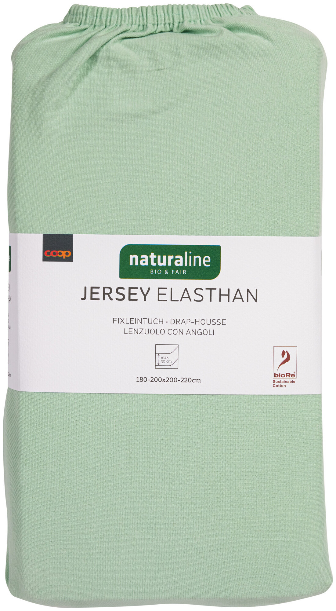 Image of Naturaline Textil Bio Fixl. Jersey EA 180x200 lindengrün