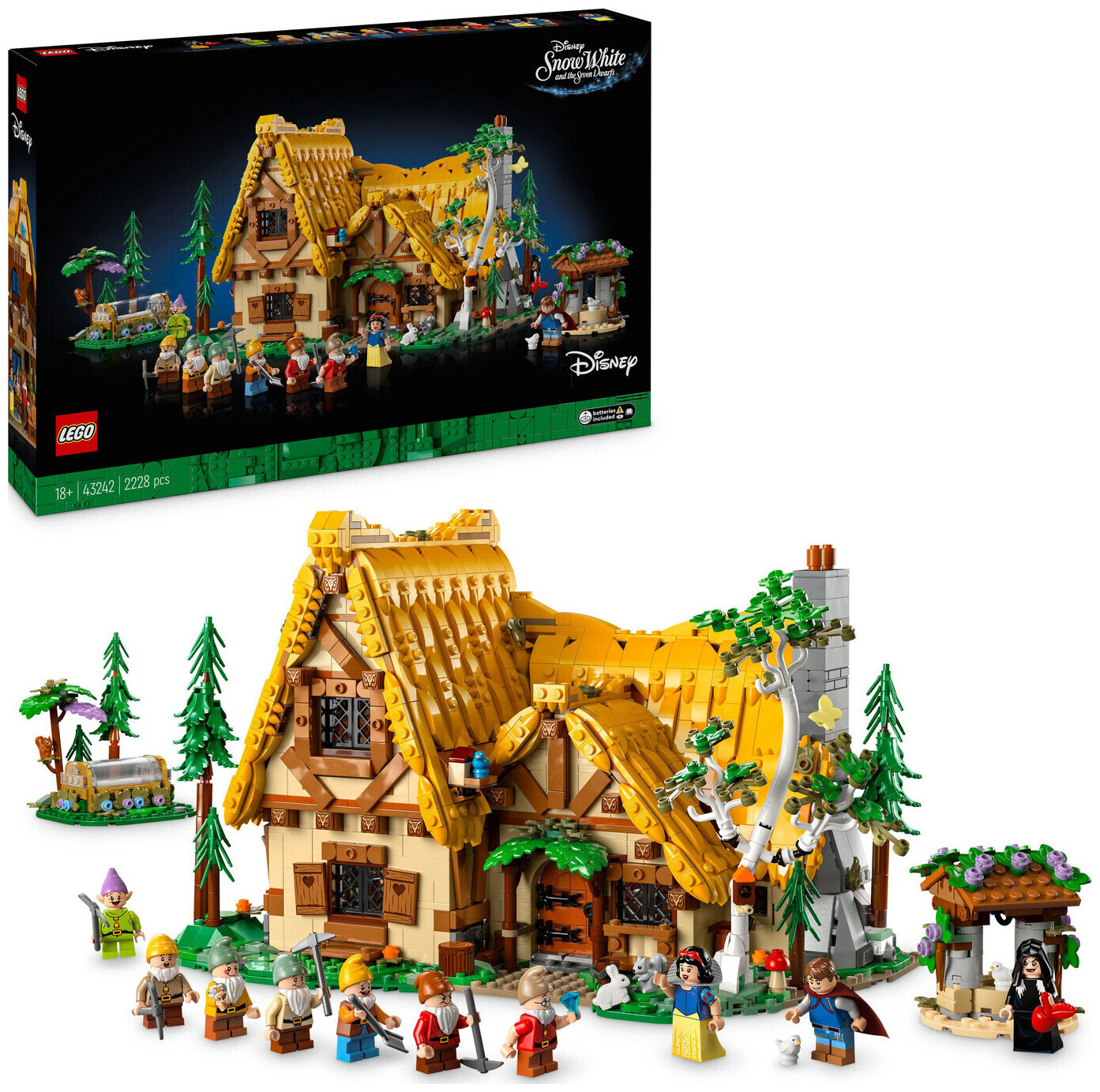 Image of Lego® Disney Die Hütte von Schneewittchen und den sieben Zwergen (43242, seltenes Set)