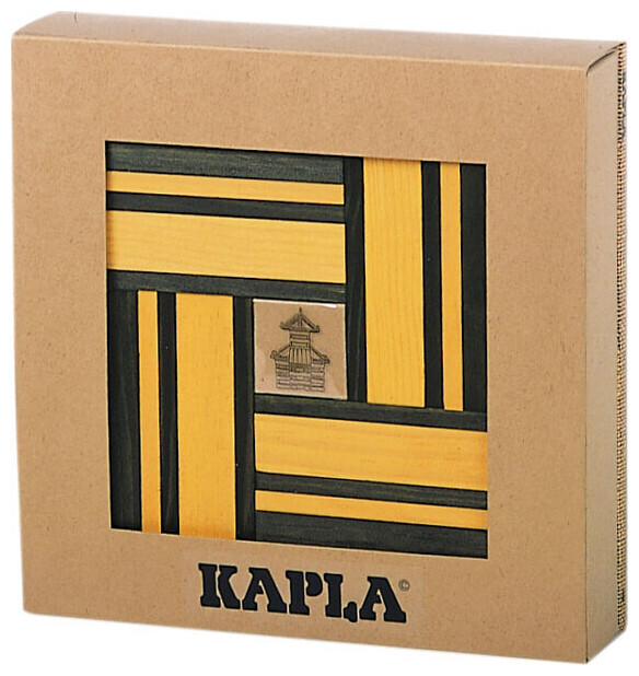 Image of KAPLA-Color 40 Holzplättchen Olive-Gelb