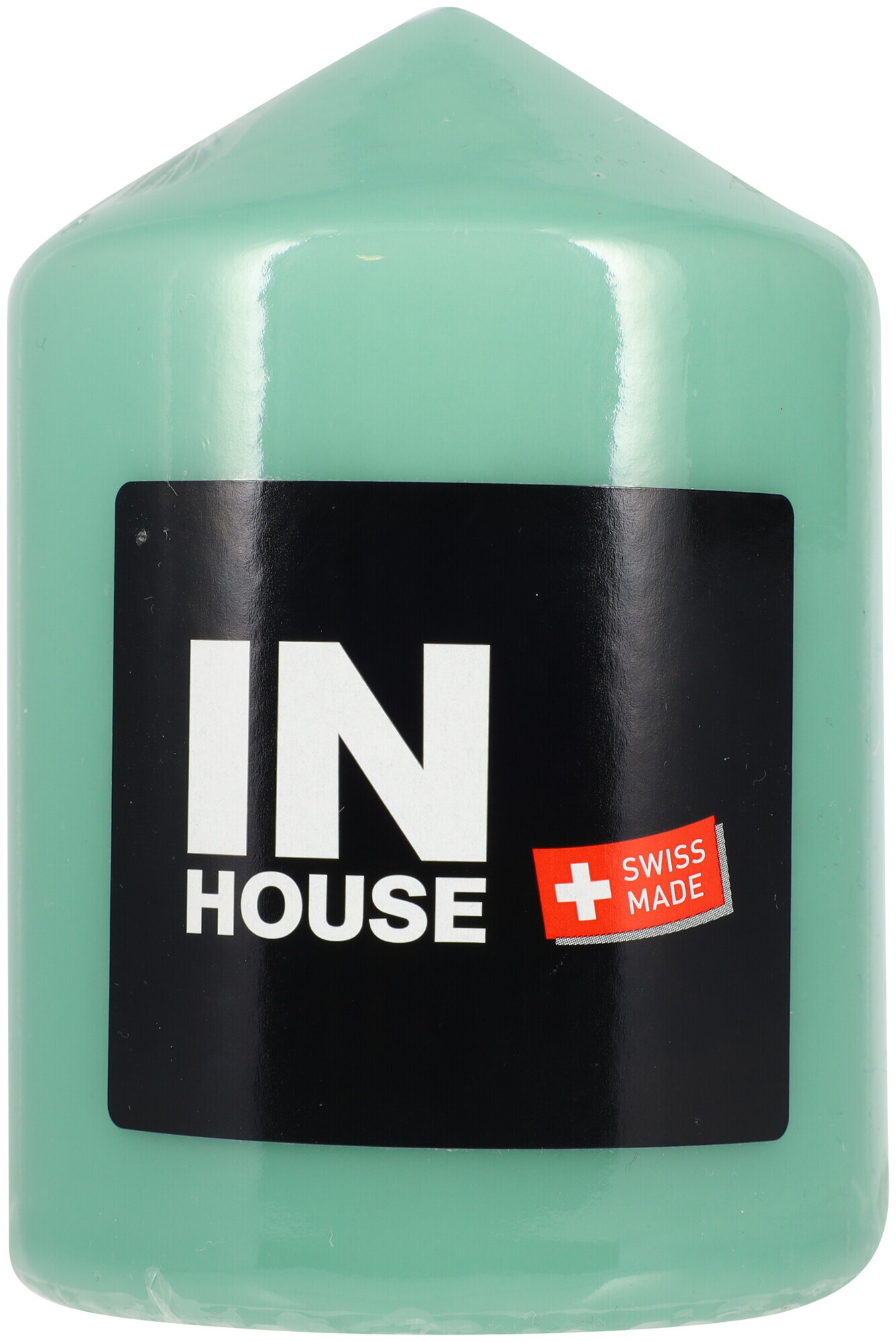 Image of Inhouse Zylinderkerze 80x115mm meeresgrün