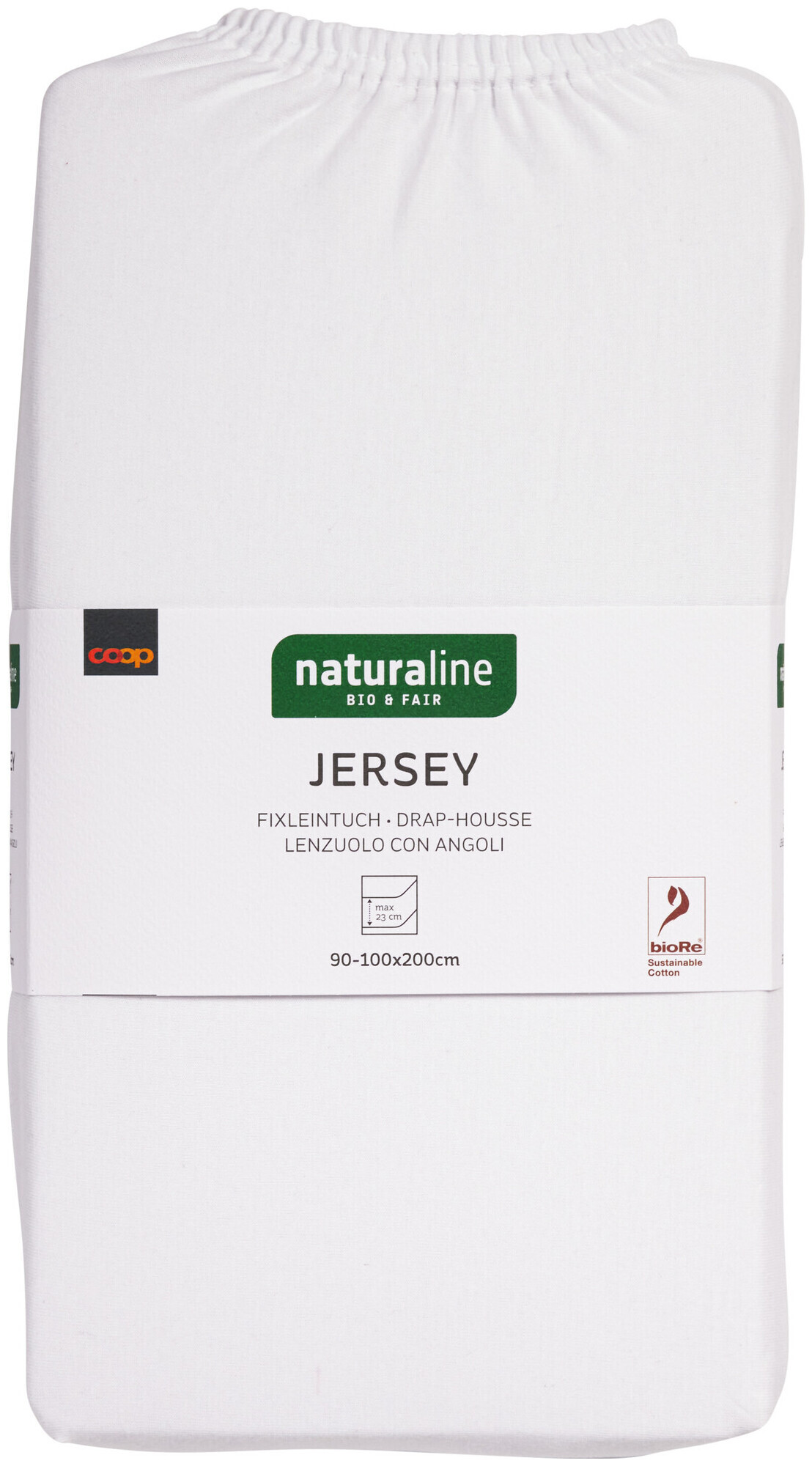 Image of Naturaline Textil Bio Fixl. Jersey 90x200 weiss