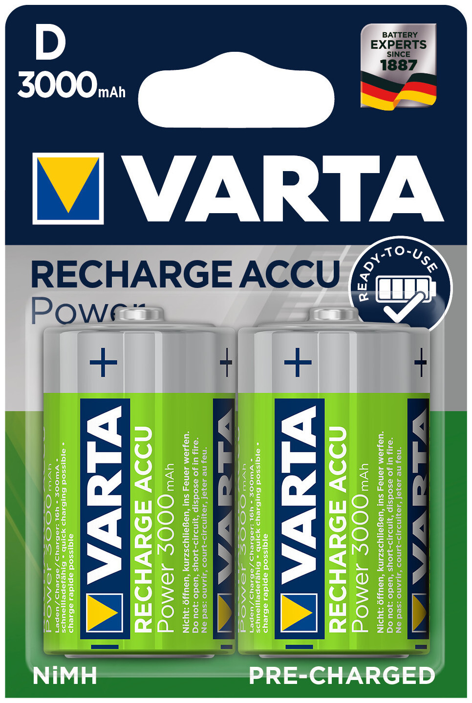 Varta Accu D Power 3000mAh 2er Bli