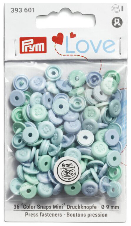Prym Love Druckknopf Color Snaps hellblau 9 mm 36 Stk.