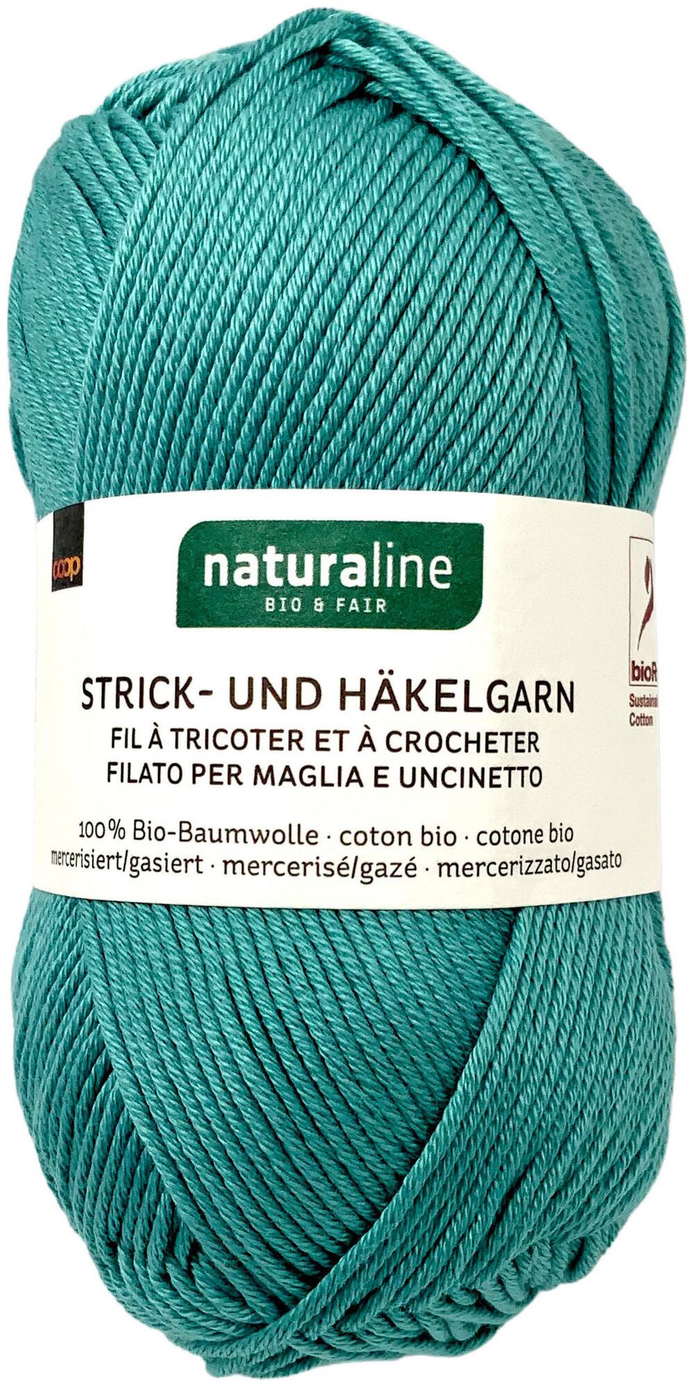 Naturaline Textil Coop Bio Naturaline 342 Handstrickgarn 100% Baumwolle merc. teal 50g