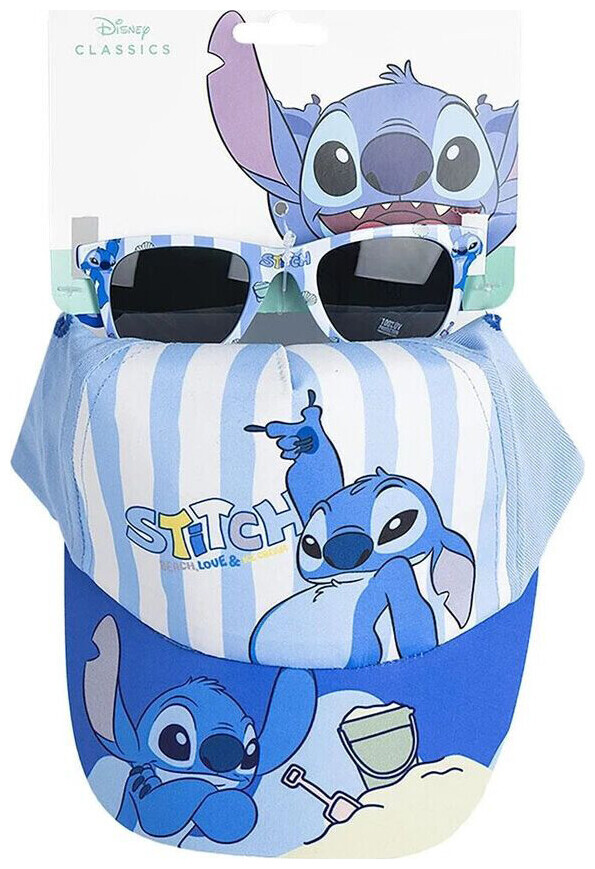 Disney Stitch Stitch Kappenset mit Sonnenbrille blau