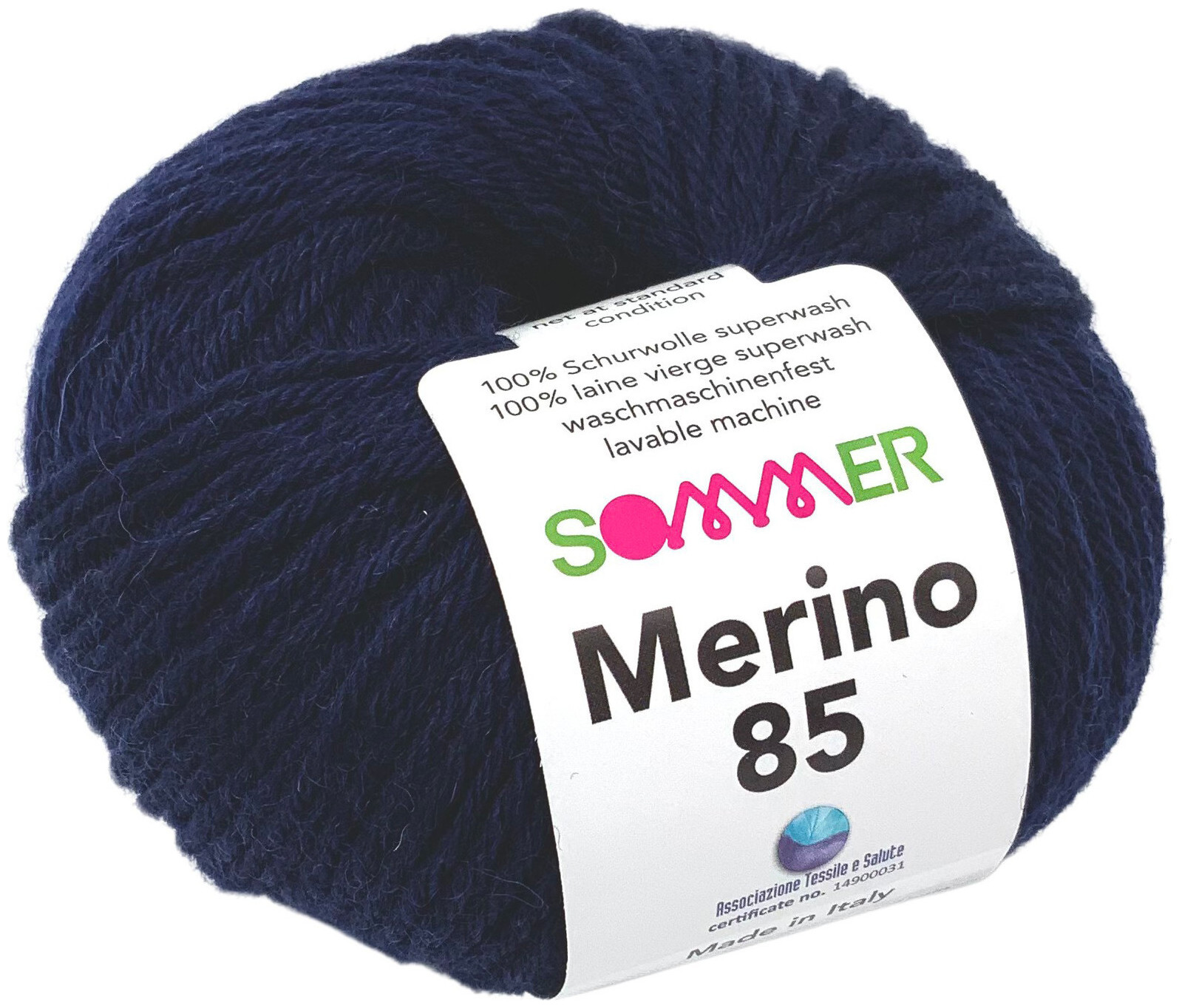 Image of Sommer Merino 85 70 Handstrickgarn 100% Merino Superwash marine 50g