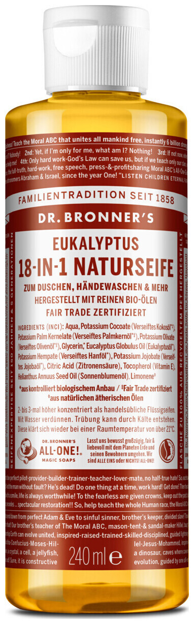 Image of Dr. Bronner's BIO Naturseife Eukalyptus 240ml