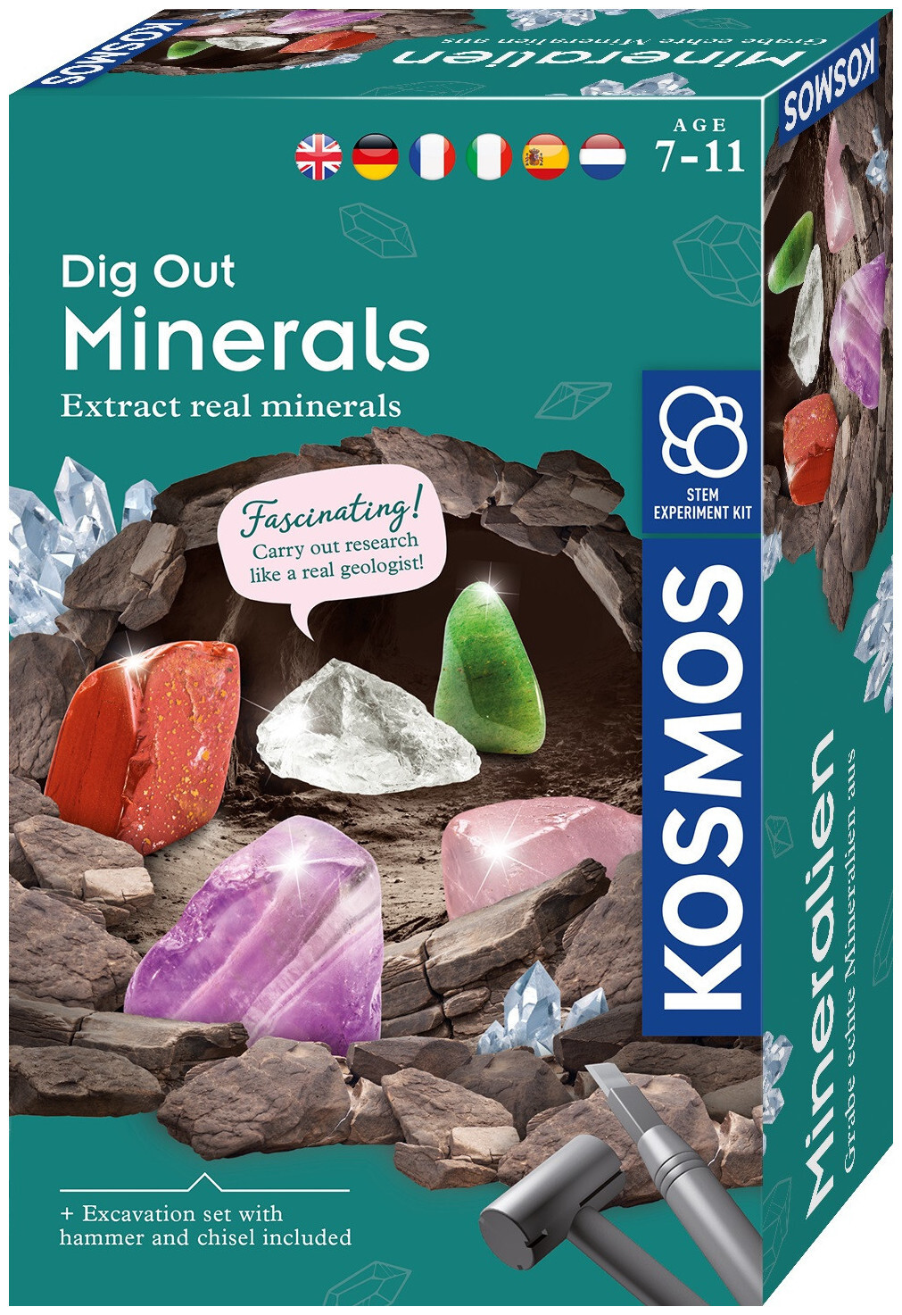 Image of Kosmos Dig Out Minerals Experimentierkasten (Geologie)