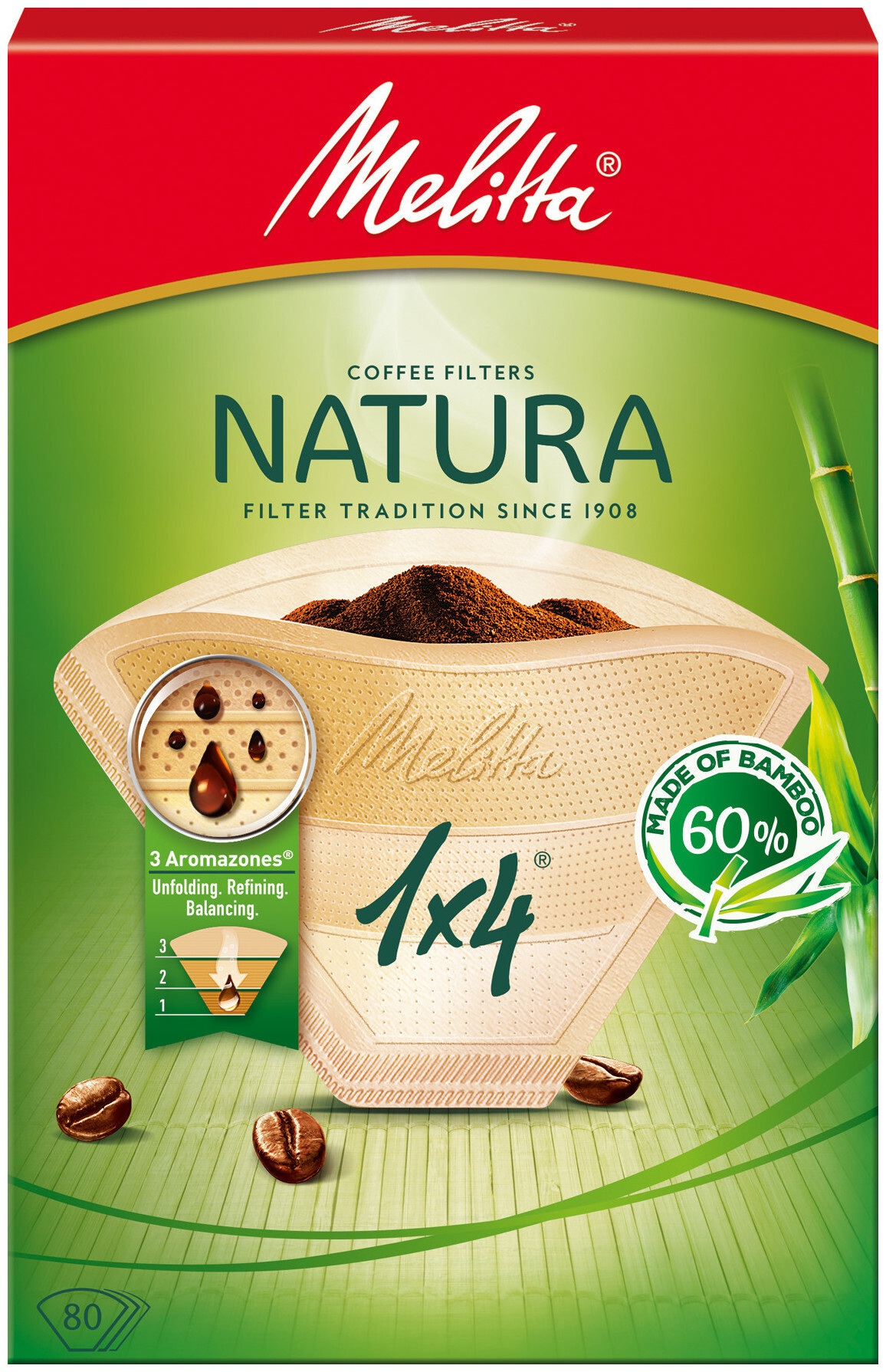 Image of Melitta Filtertüten Natura 1x4