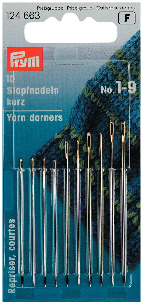 Image of Prym Stopfnadeln kurz silber Nr. 1-9 10 Stk. Stahl