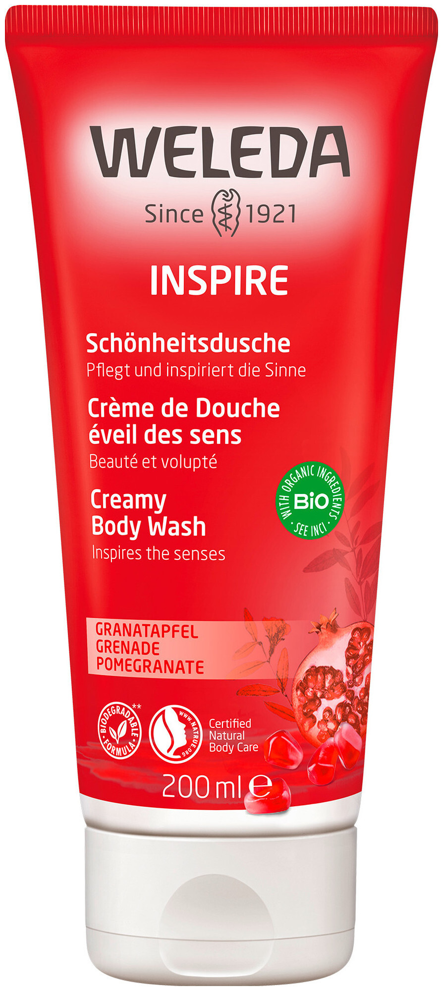 Image of Weleda Inspire Schönheitsdusche Granatapfel