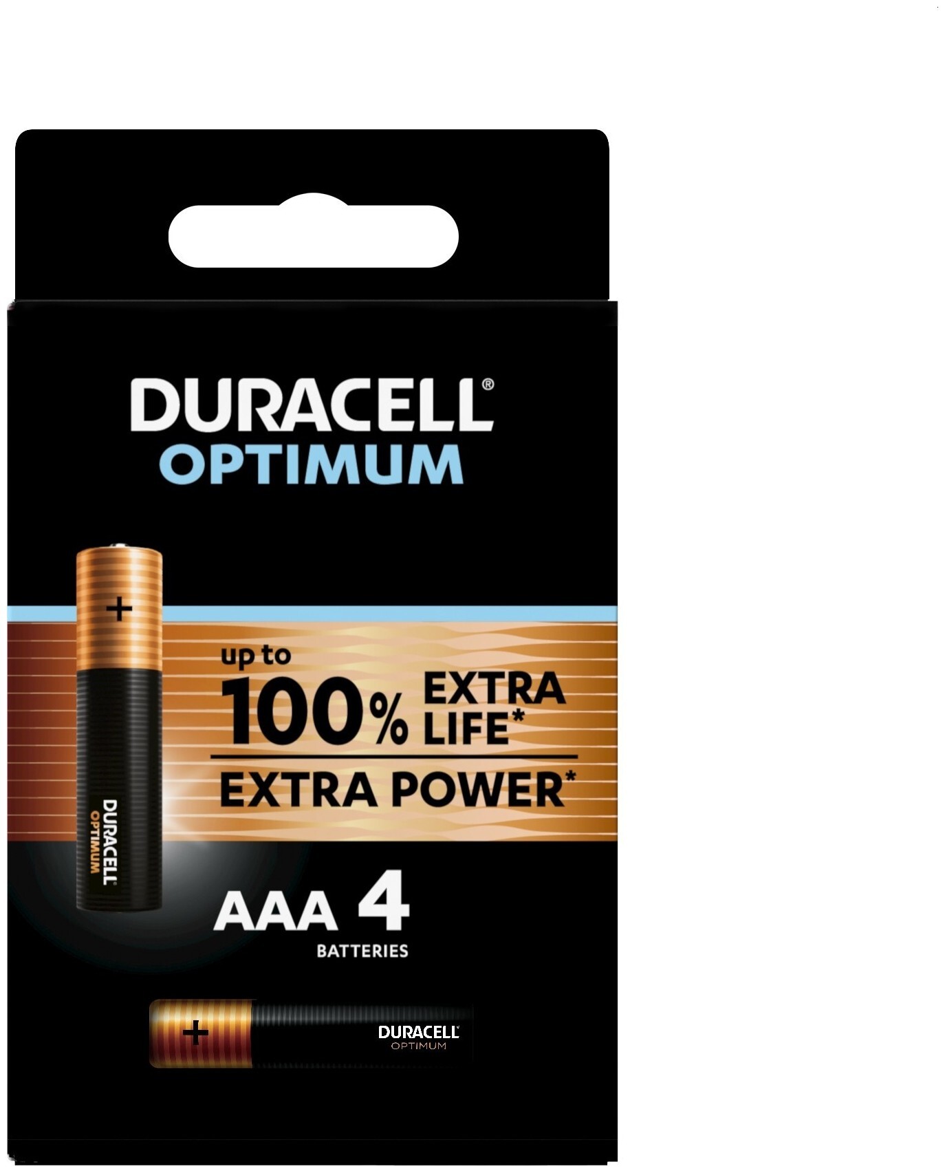 Image of Duracell Batterien Optimum Aaa/Lr03 4 Stück