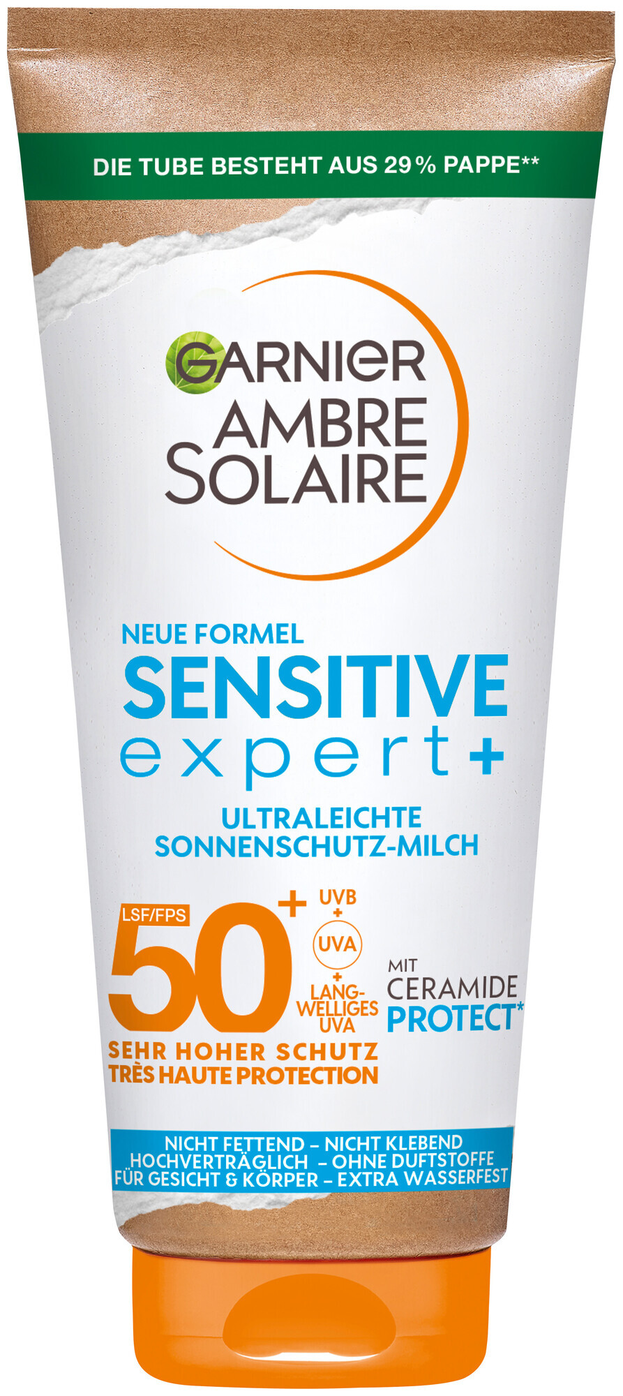 Ambre Solaire Garnier Sensitive expert+ Lait solaire FPS 50, 175ml