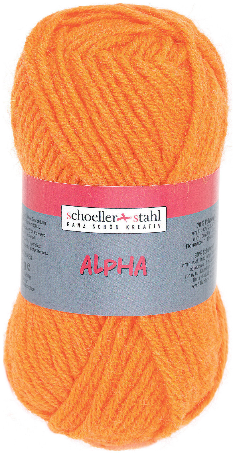 Image of schoeller+stahl Schoeller Alpha 39 Mützengarn Acryl/Wolle neonorange 50g