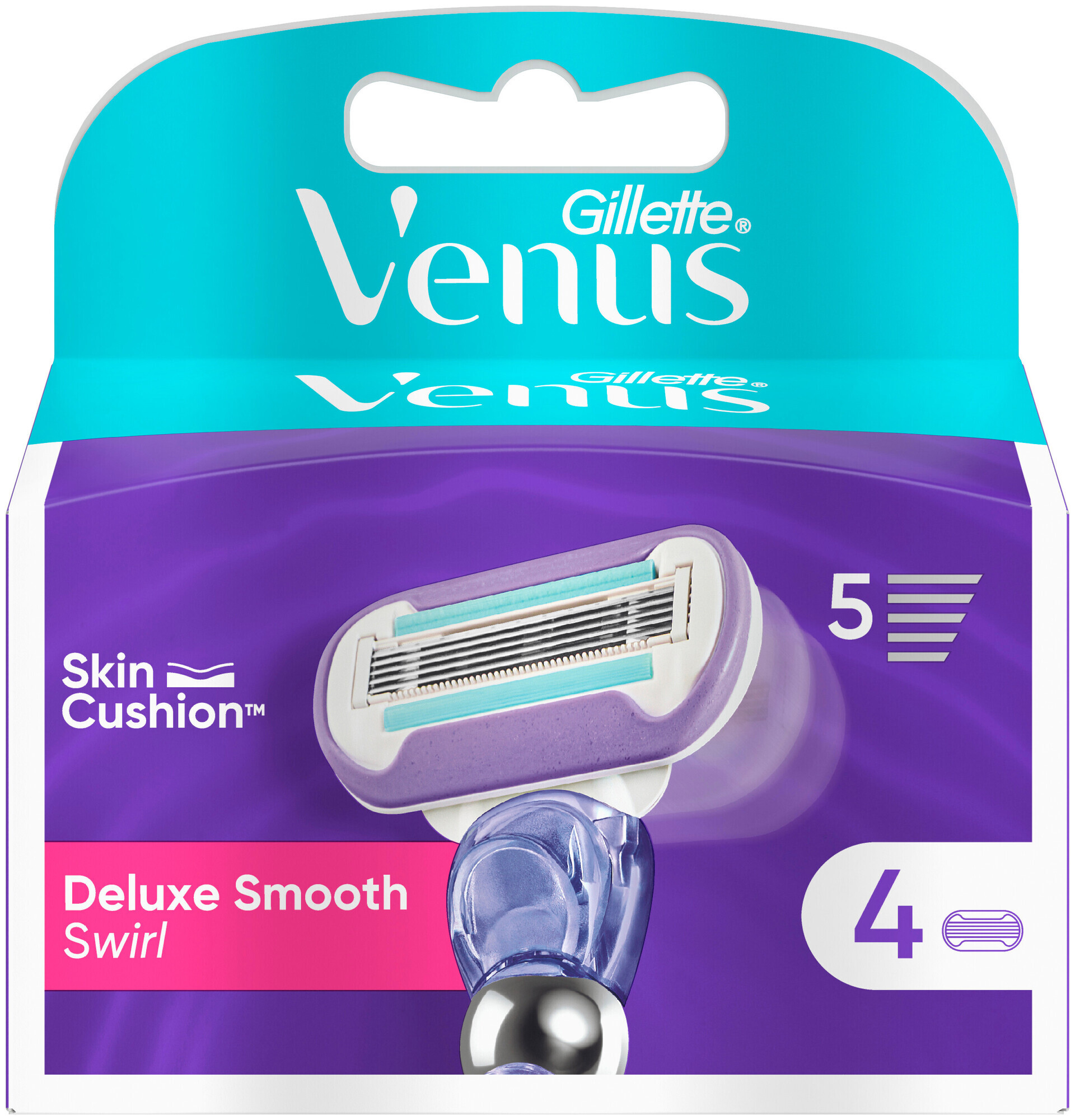 Image of Venus Gillette Klingen Extra Smooth Swirl System 4er - SmartBox