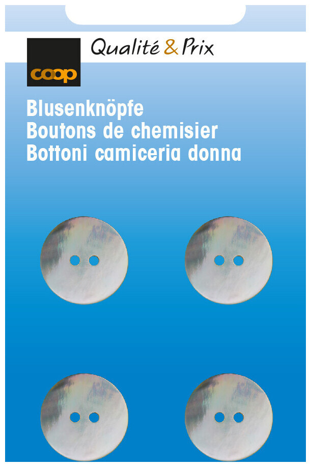 Image of Coop Blusenknopf weiss 15 mm 4 Stk.