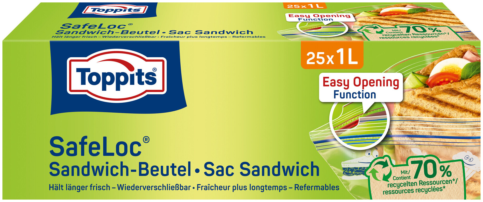 Image of Toppits Sandwich-Beutel Safeloc
