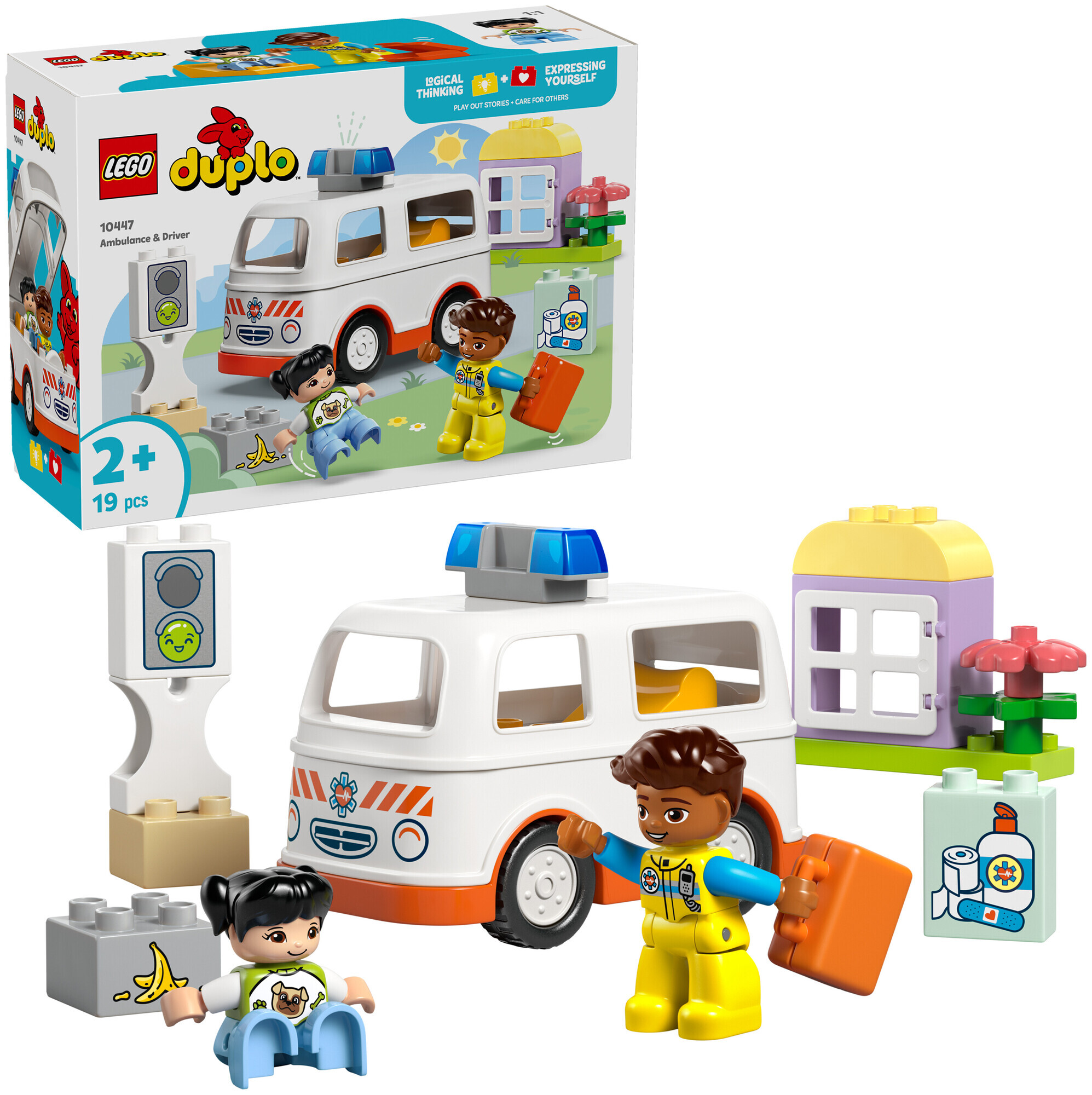Image of Lego Duplo Lego® Duplo 10447 Rettungswagen mit Fahrer ab 2 Jahren