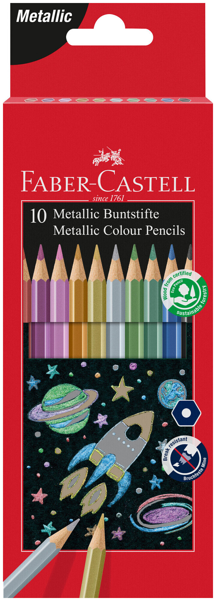 Image of Faber Castell Black Edition Buntstifte Metallic 10 Stück