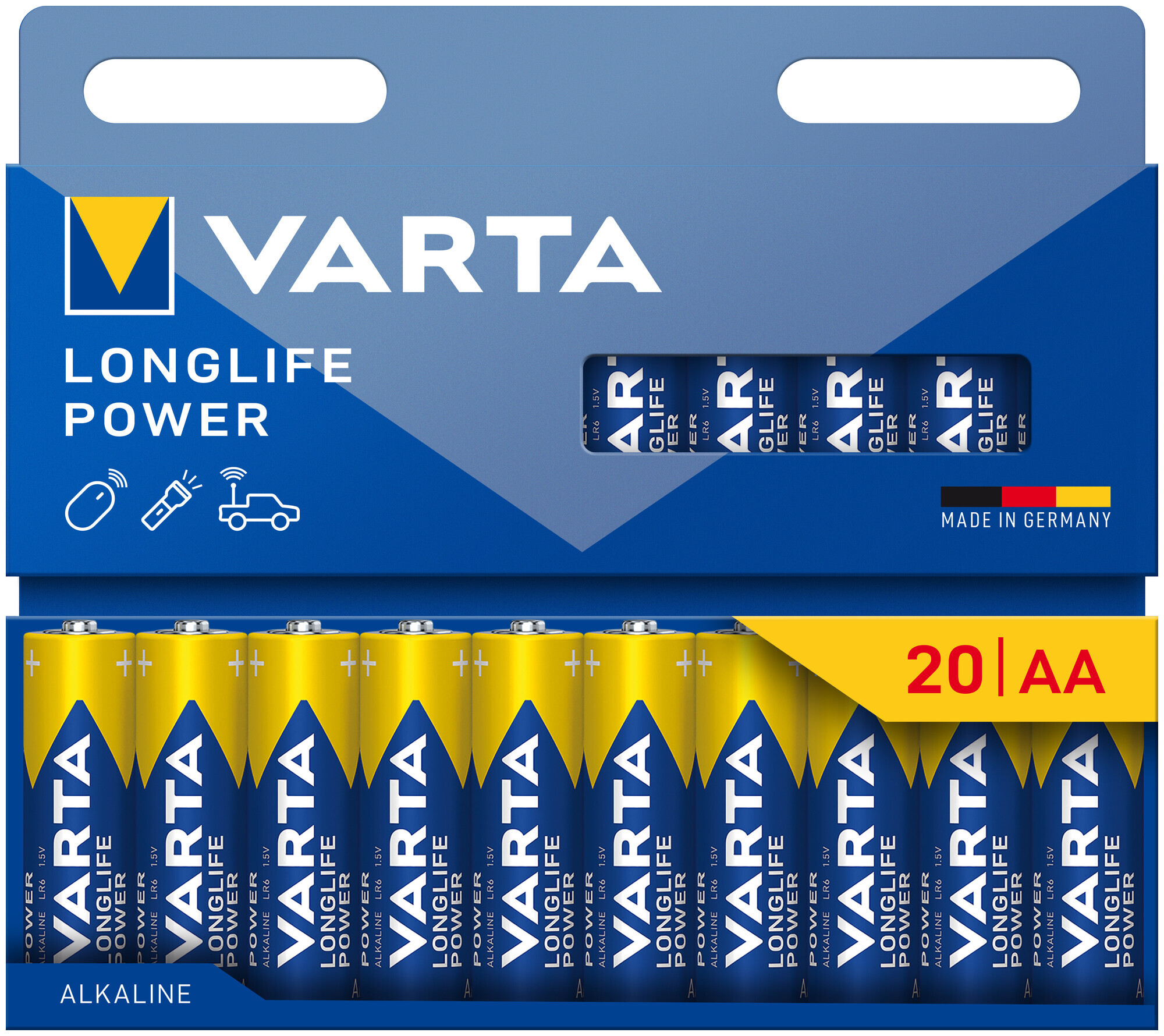 Varta piles Longlife Power Aa/Lr6 20 pièces