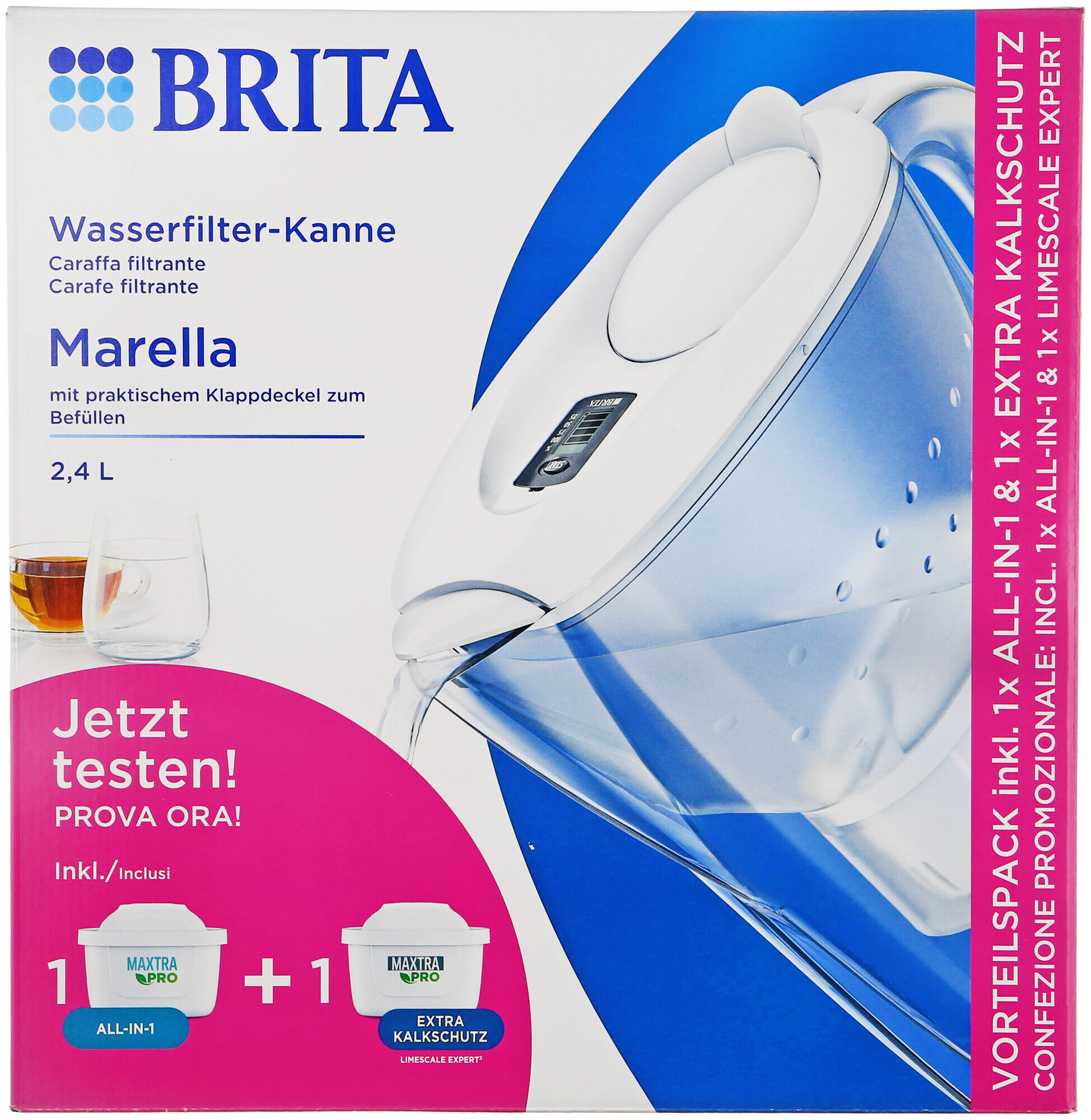 Image of Brita Marella weiss 1 x All in 1 & 1 x Extra