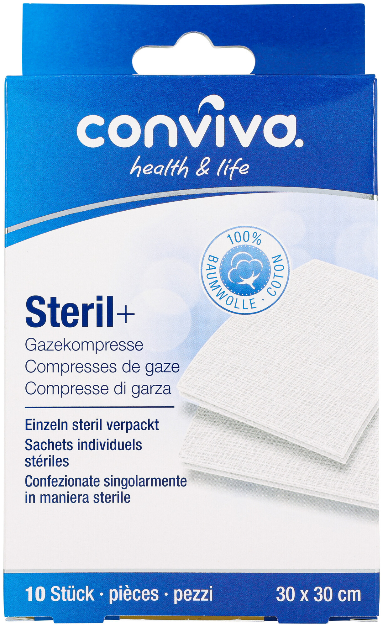 Conviva Steril Gazekompresse 10 Stück