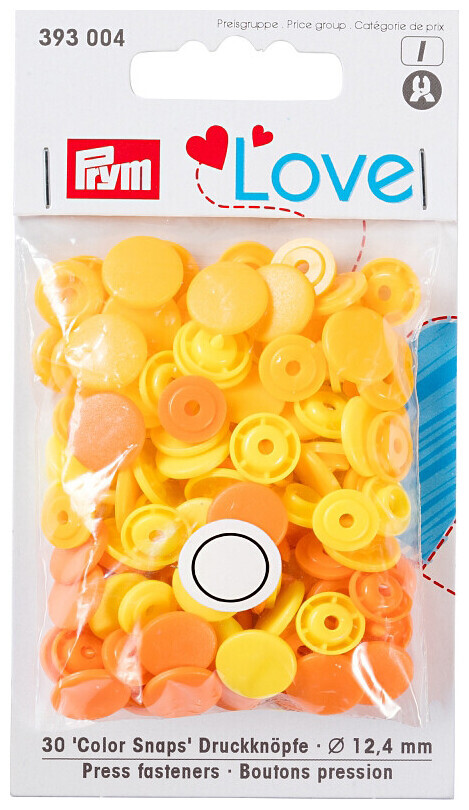 Prym Love Druckknopf Color Snaps gelb 12.4 mm 30 Stk.