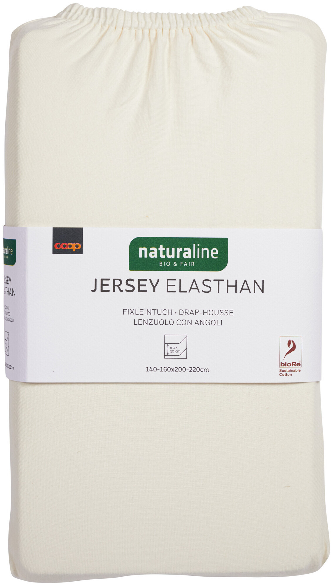 Image of Naturaline Textil Bio Fixl. Jersey EA 160x200 offwhite