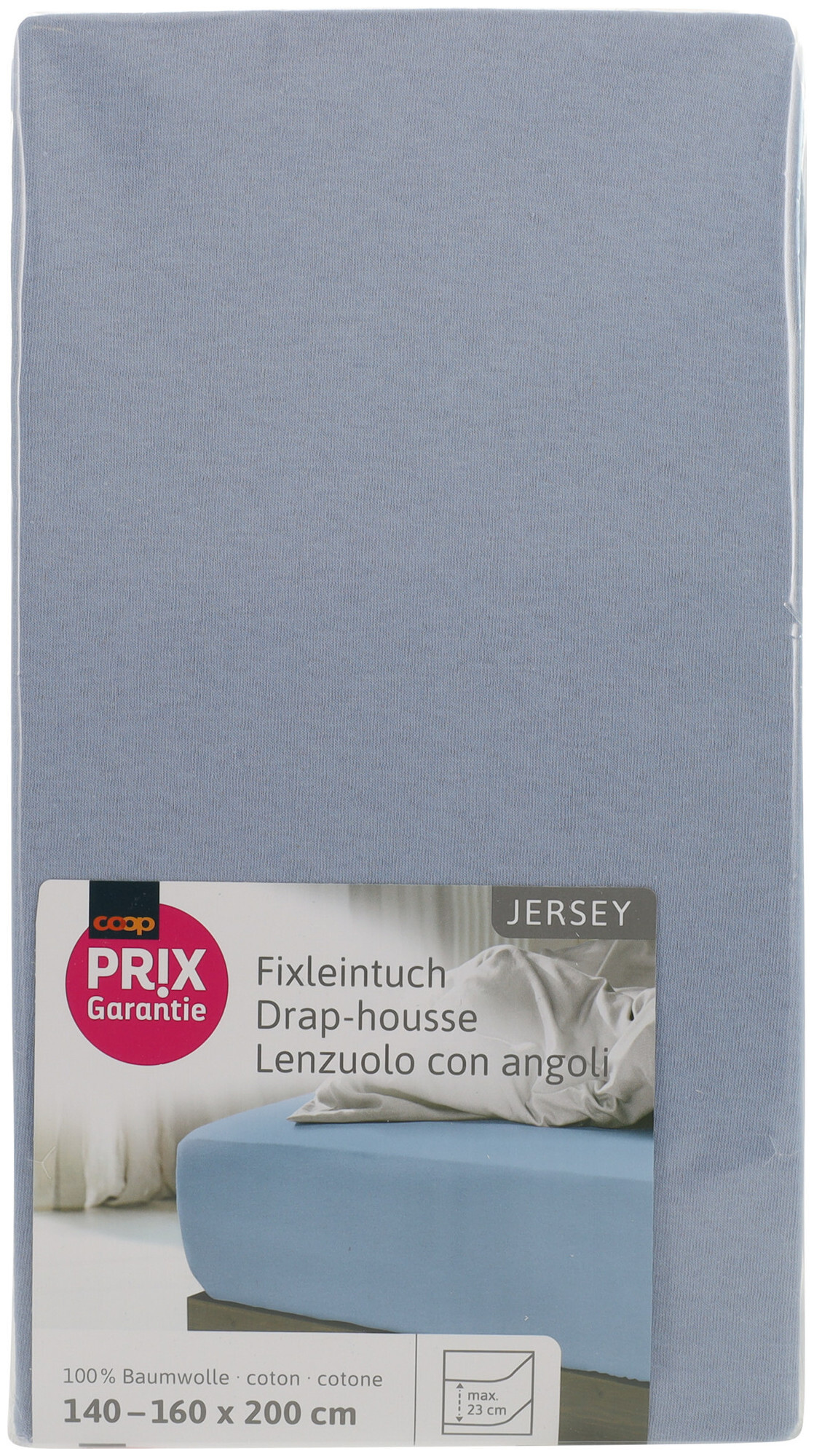 Image of Prix Garantie Fixleintuch Jersey blau 160x200cm