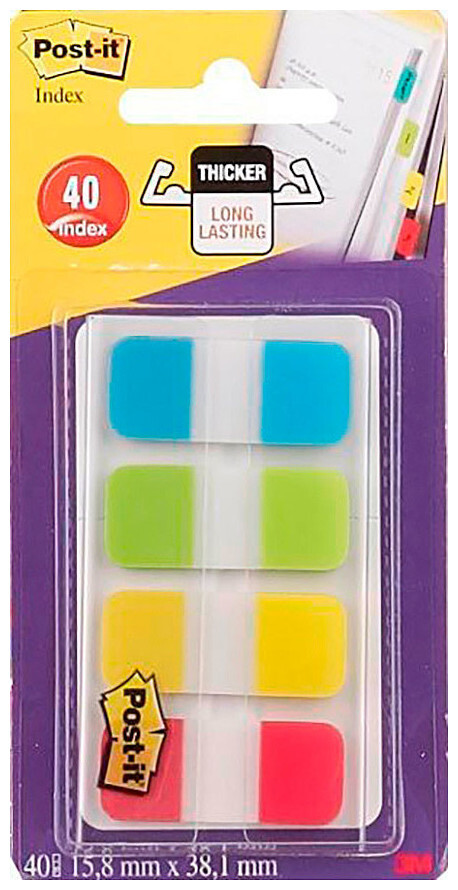 Image of Post-it Index schmal 4 Stück