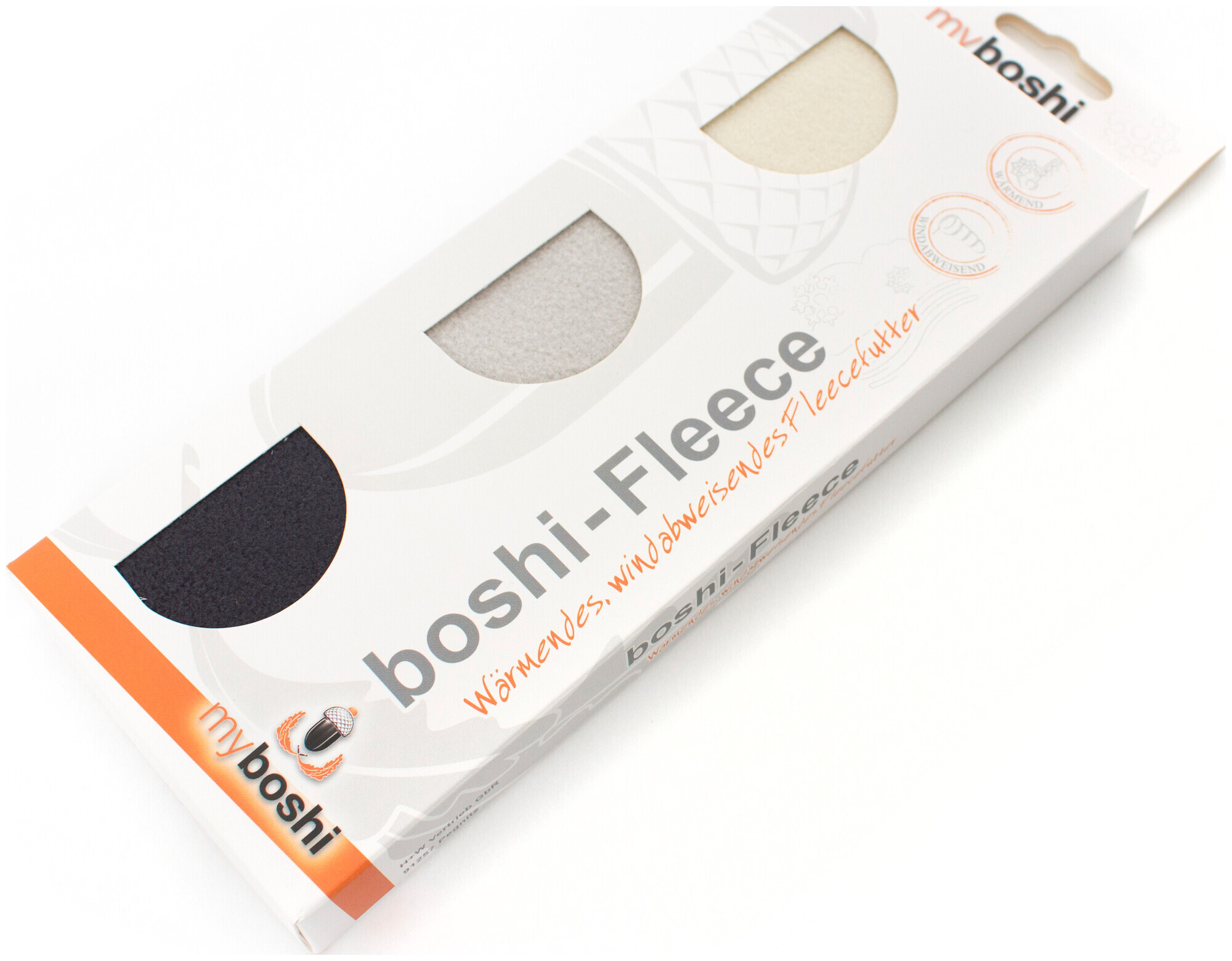 Image of myboshi Fleecefutter grau, beige + schwarz