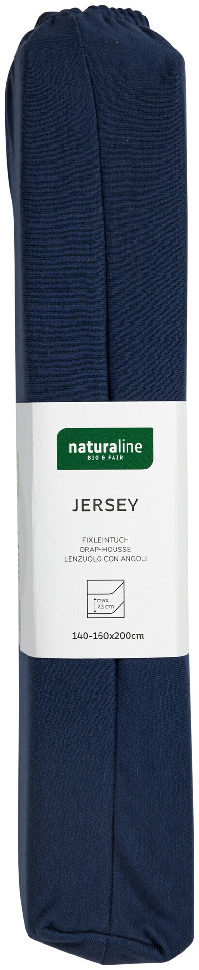 Image of Naturaline Textil Bio Fixl. Jersey 160x200 marinenblau