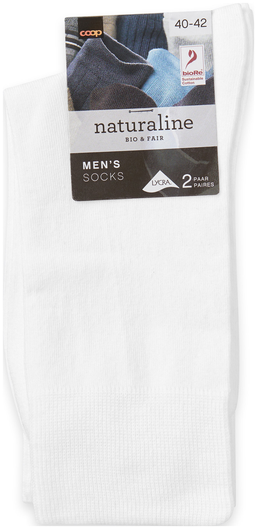 Image of Naturaline Textil Naturaline Herren Socken Glatt Duo Weiss 40 - 42